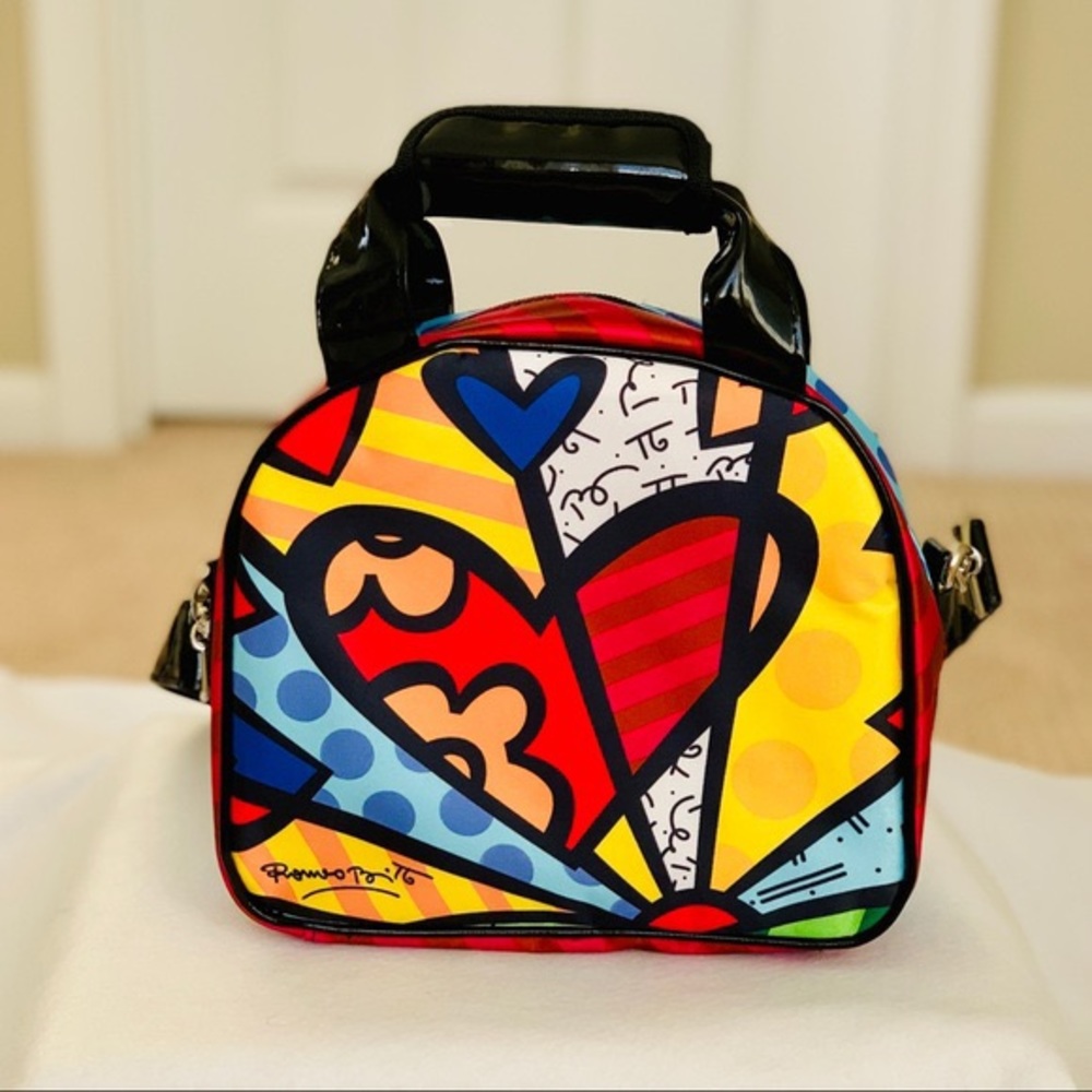 Authentic Britto Heart insulated tote w/ strap.